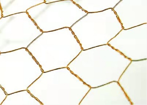 Anchura hexagonal de cobre amarillo/de cobre de la malla de alambre los 0.5-2m para la protección
