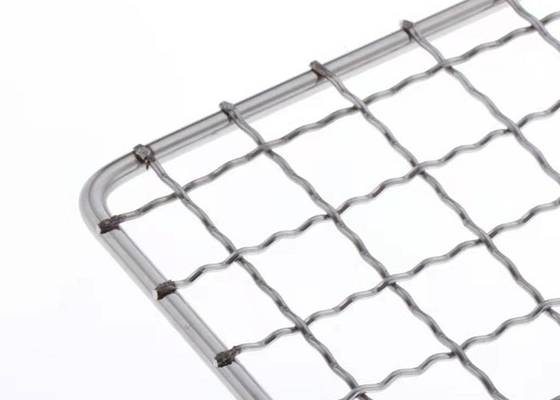 304 alambre prensado intermedio Mesh Galvanized For Barbecue Grill