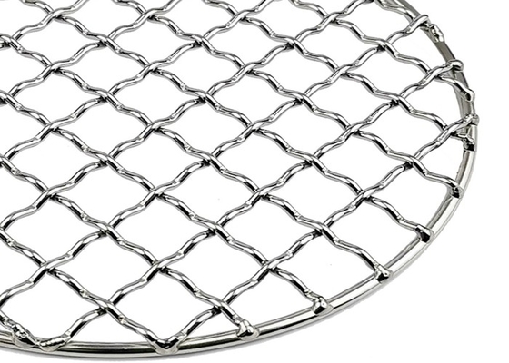 304 alambre prensado intermedio Mesh Galvanized For Barbecue Grill