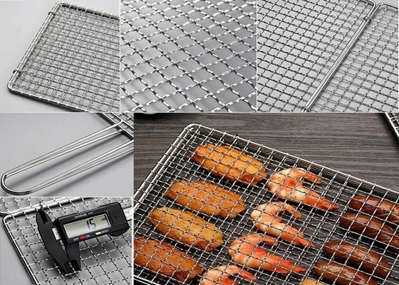 304 alambre prensado intermedio Mesh Galvanized For Barbecue Grill
