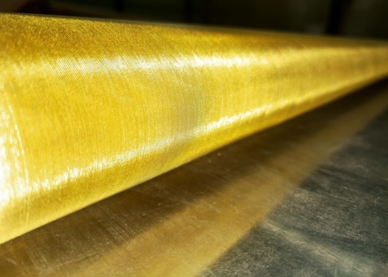 Estilo de la armadura llana de SWG44 120X120 Mesh Brass Wire Mesh Fabric 30.0m/Roll