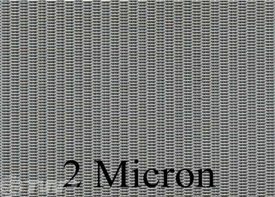 Plain Dutch Woven Wire Cloth , 325x2300 Mesh SS316 2 Micron Filter Cloth