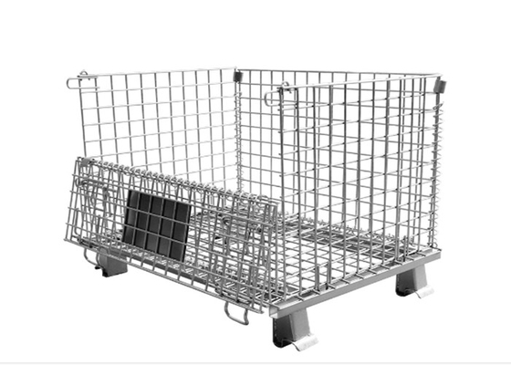800kg Mesh Container plegable, alambre de hierro galvanizado Mesh For Warehouse/taller