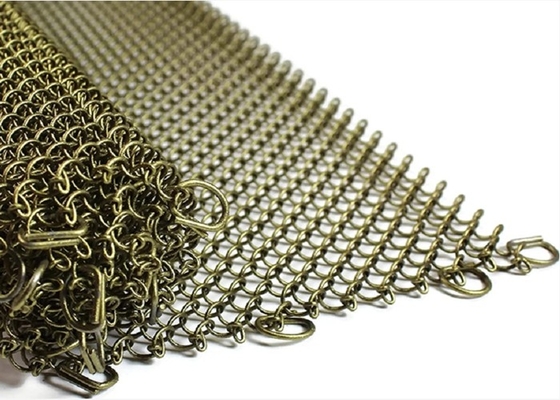 cortina arquitectónica de la pantalla de Mesh Acid Resistant Fireplace Mesh del metal de 1.5m m
